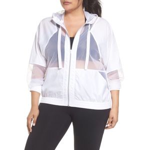 ZELLA Athletic Windbreaker Zip Hooded Jacket Mesh